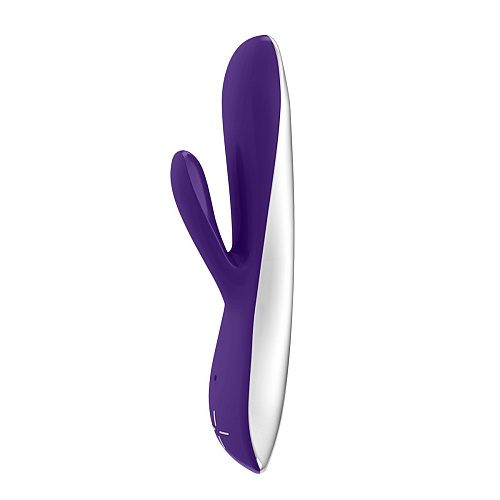 Фиолетовый перезаряжаемый вибратор типа rabbit OVO E5 PURPLE (19 см)
