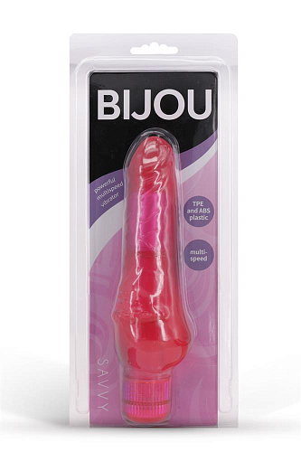 Розовый вибратор с шипами Seven Creations SAVVY 50995 (17,5 см)