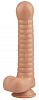 Телесный рельефный фаллоимитатор с мошонкой Сумерки богов 1016-79 BX DD (27,5 см)