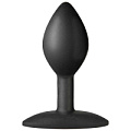 Чёрная анальная пробка Doc Johnson Platinum Premium Silicone The Minis Spade Small Black 0103-48-BX (7 см)