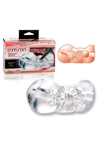 Прозрачный мастурбатор-вагина NMC CRIMSON 4.5 TPR PUSSY 150175