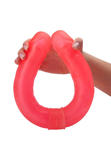 Двусторонний гелевый фаллоимитатор розового цвета LOVETOY (А-Полимер) 251100 (44 см)