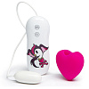 Розовый клиторальный вибростимулятор-сердечко Tokidoki SILICONE PINK HEART CLITORAL VIBRATOR E27704