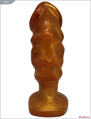 Жёлтая анальная пробка анатомической формы Eroticon 30155 (13 см)