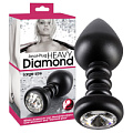 Анальная втулка чёрного цвета Orion Diamond Plug L 0509531 (10 см)