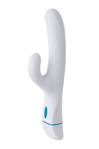 Бело-синий водонепроницаемый вибратор со стимуляцией клитора Erotist Erotist Life 540206 (22 см)