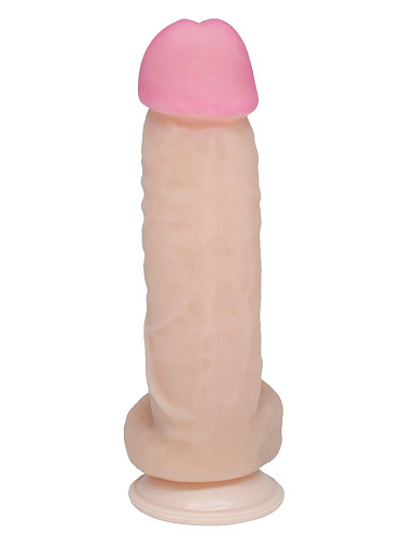 Крупный фаллоимитатор телесного цвета на присоске LOVETOY (А-Полимер) 815500 (20 см)