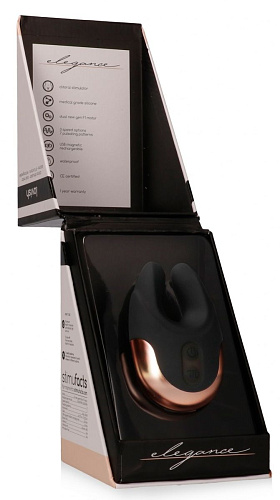 Чёрный клиторальный стимулятор Shots Media BV Lavish ELE007BLK (8,9 см)