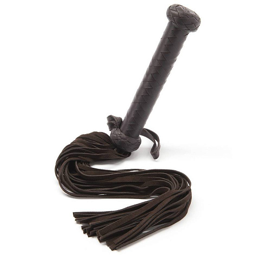 Коричневая кожаная плеть Coco de Mer Brown Leather Flogger 61229 (66 см)