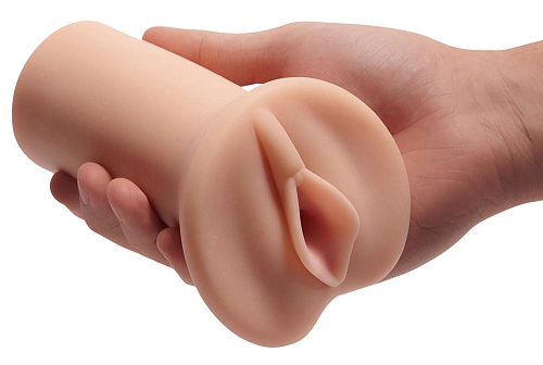 Мастурбатор-вагина телесного цвета с точками и углублениями внутри тоннеля Pornhub Bump Grind Pussy Stroker  94862