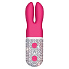 Розовый вибратор с ушками украшенный кристаллами The Rabbit Company The Pocket Rabbit TRC-008HPBLING