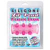 Эластичная насадка розового цвета с бусинками Pipedream Silicone LPearl Pleasure Sleeve PD2217-11