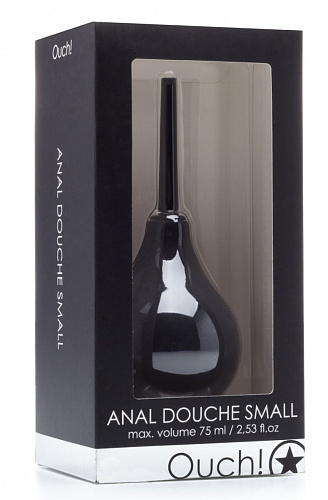 Чёрный анальный душ Shots Media BV Small Black OU110BLK