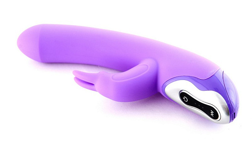 Фиолетовый вибратор с клиторальным стимулятором Vibe Therapy TRI RABBIT V005P9X087P9 (20 см)