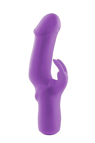 Фиолетовый вибратор с клиторальным отростком NMC MATES FANTASY RECHARGE VIBRATOR 111836 (17 см)