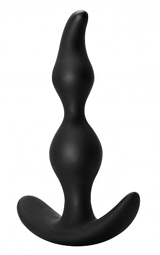 Чёрная анальная пробка Lola toys Bent Anal Plug Black 5002-03lola (13 см)