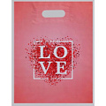 Розовый полиэтиленовый пакет Сима-Ленд «Love» 4668418 (31×40 см)