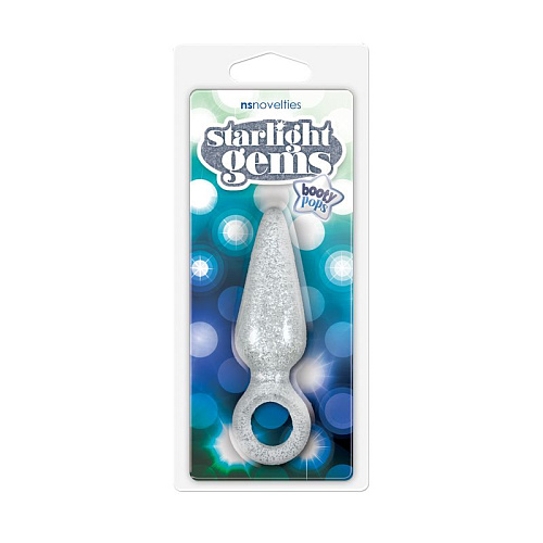 Прозрачная анальная пробка с кольцом NS Novelties Booty Pops NSN-0280-21 (10 см)