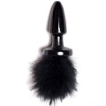 Чёрная пробка с хвостиком 4sexdreaM Black Bunny 47000 (11 см)