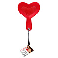 Красная шлёпалка в форме сердца Pipedream FURRY HEART PADDLE PD3871-00 (24 см)