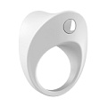 Белое эрекционное кольцо с вибрацией OVO B11 WHITE