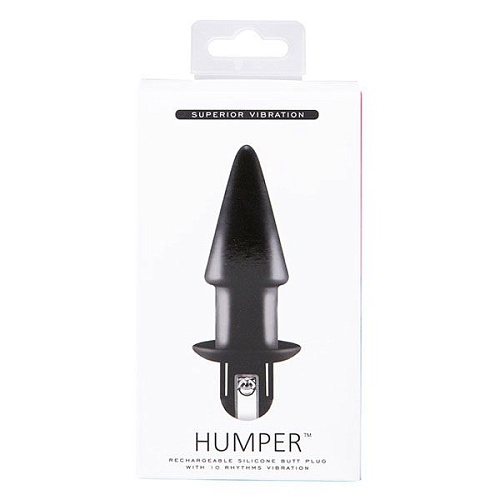 Чёрный конический анальный вибратор NMC HUMPER 3.5INCH VIBRATOR 111771