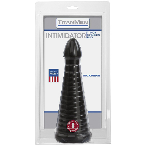 Чёрный стимулятор ёлочка Doc Johnson Titanmen Tools Intimidator 3202-01-CD (27,9 см)