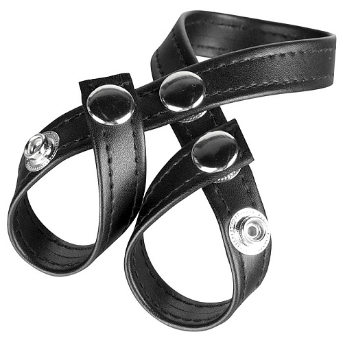 Разделитель мошонки из искусственной кожи на клепках BlueLine 8 STYLE BALL DIVIDER BLM1685