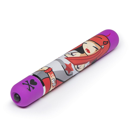 Фиолетовый вибратор с принтом Tokidoki CLASSIC VIBRATOR PURPLE DEVIL WOMANE27702 (18,4 см)