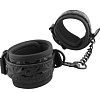 Чёрные кожаные оковы на ноги Ankles Cuffs Erokay EK-3105BLK