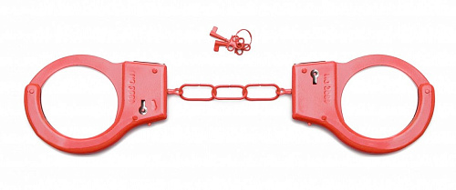 Красные металлические наручники Shots Media BV SHOTS TOYS Red SHT347RED