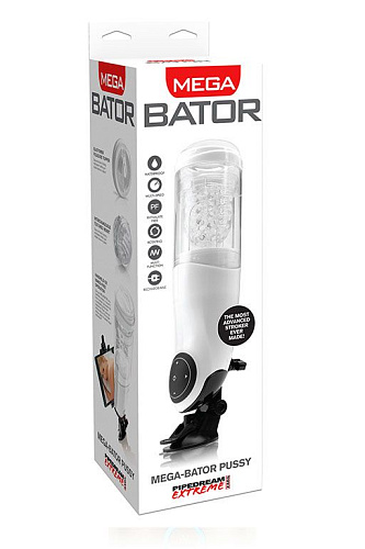 Перезаряжаемый мастурбатор-вагина белого цвета с держателем для мобильных устройств Pipedream Extreme Toyz Me RD297