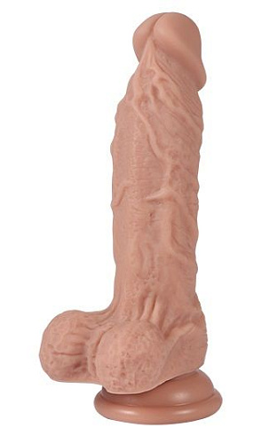 Реалистичный фаллоимитатор с мошонкой на присоске Real RS10047 (19 см)