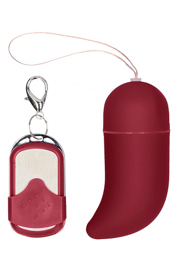 Красное виброяйцо с пультом Shots Media BV Medium Wireless Vibrating G-Spot Egg SHT088RED (7,5 см)