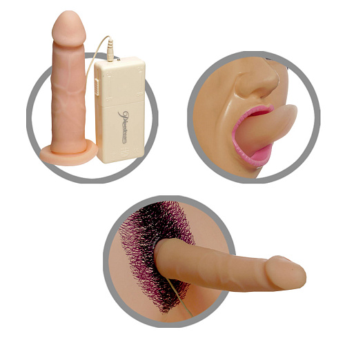 Кукла «Mужчина»  телесного цвета с виброфаллосом и языком Pipedream Gladiator PD3518-00