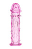 Гладкая розовая насадка с усиками под головкой ToyFa 818032-3