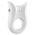 Белое эрекционное кольцо с вибрацией OVO B2 WHITE