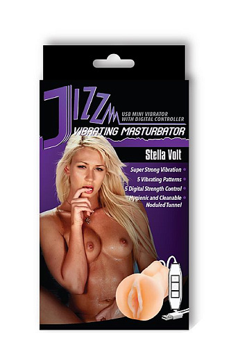 Мастурбатор-вагина телесного цвета с вибрацией NMC JIZZM VIBRATING MASTURBATOR STELLA 150198