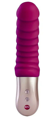 Малиновый вибратор со складочками Fun Factory Semilino 1621862 (17,2 см)
