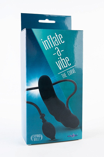 Чёрный анальный вибромассажёр с расширением Seven Creations Curve 16-43 BLK BX GP (15,7 см)