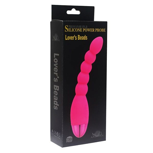 Розовый анальный вибростимулятор Howells Lovers Beads 174211pink (19 см)