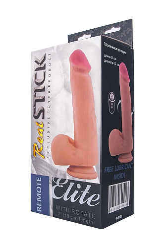 Перезаряжаемый ротатор с пультом ДУ телесного цвета ToyFa 988001 (18 см)