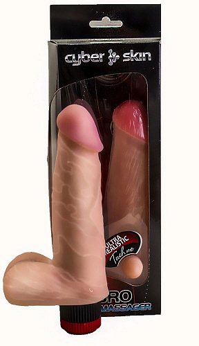 Вибромассажёр реалистичной формы с встроенным блоком управления телесного цвета LOVETOY (А-Полимер) 800806 (17,5 см)