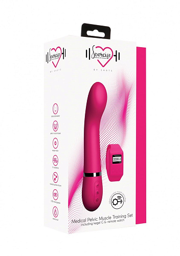 Розовый вибромассажёр Shots Media BV Kegel G SEX002PNK (20 см)