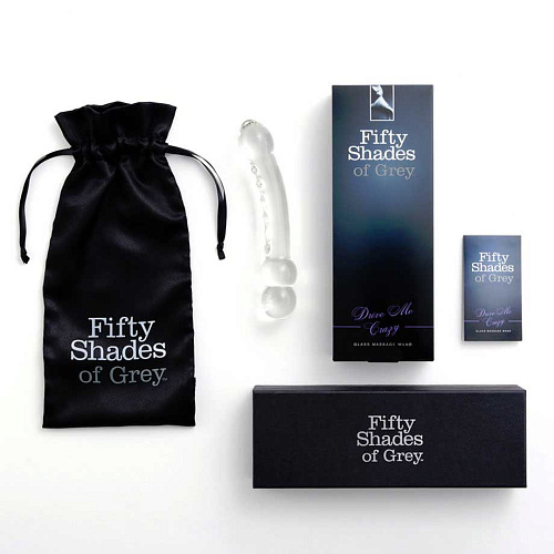 Прозрачный стеклянный стимулятор Fifty Shades of Grey Glass Massage Wand FS-40175