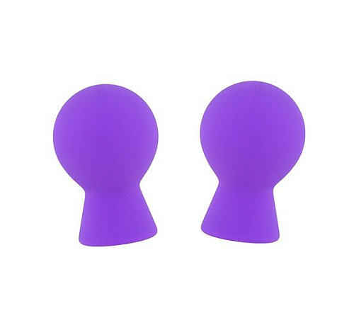 Фиолетовые присоски для груди Dream Toys LIT-UP NIPPLE SUCKERS SMALL PURPLE 21162