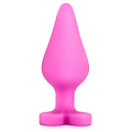 Розовый анальный плаг с основанием-сердечком Blush Novelties RIDE ME BL-95710 (10,6 см)