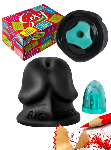 Чёрный сувенир с точилкой LOVETOY (А-Полимер) «Биг Босс» 920293