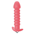 Розовая анальная пробка с вибрацией Lola toys Twisted Anal Plug 5004-01lola (13 см)