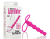 Розовая насадка для двойного проникновения California Exotic Novelties Silicone Love Rider Beaded Dual Penetrator SE-1515-30-3 (14,5 см)